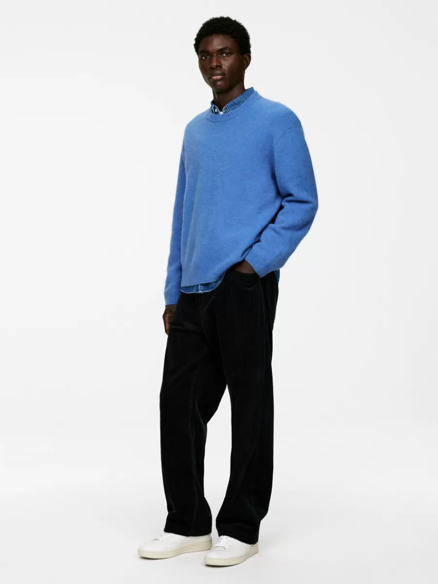 Maille-ARKET Pull en mélange de laine et d'alpaga Bleu vif