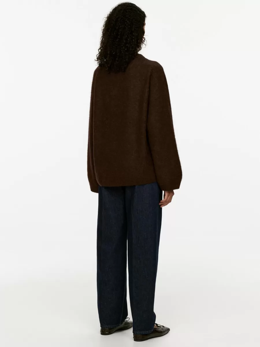 Mailles Et Cardigans-ARKET Pull en mélange de laine et d'alpaga Marron foncé