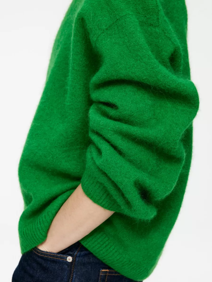 Mailles Et Cardigans-ARKET Pull en mélange de laine et d'alpaga Vert vif