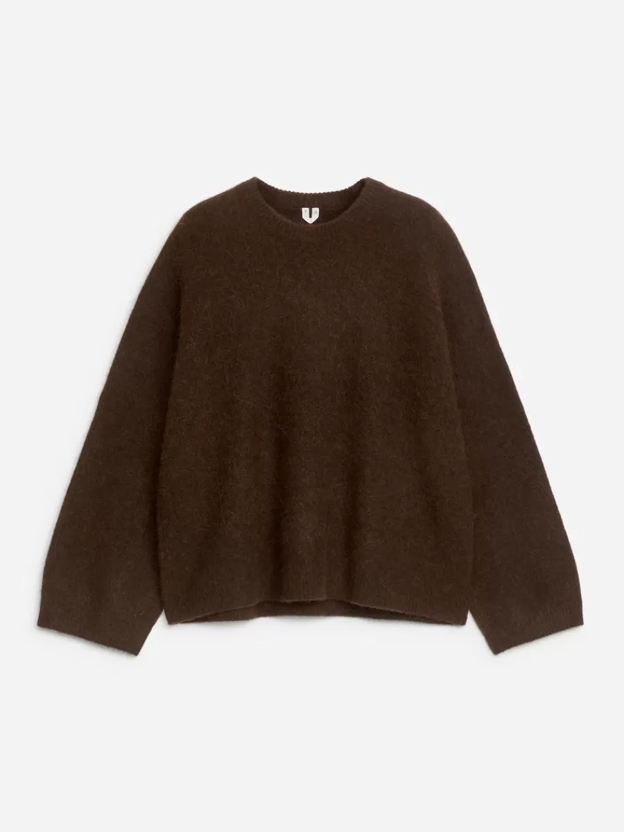 Mailles Et Cardigans-ARKET Pull en mélange de laine et d'alpaga Marron foncé