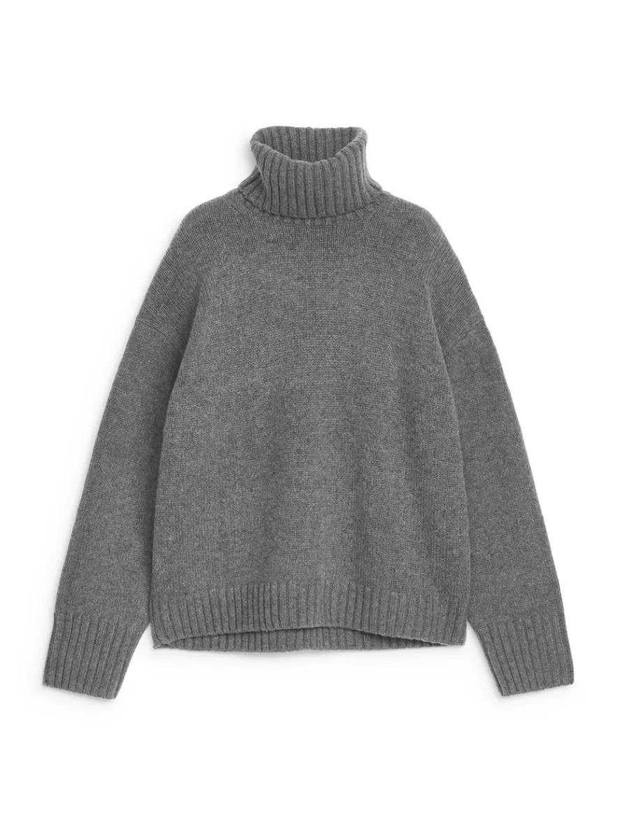 Mailles Et Cardigans-ARKET Pull épais en laine et cachemire Gris foncé