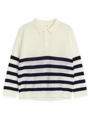 Maille | Maille-ARKET Pull polo Blanc cassé/Bleu