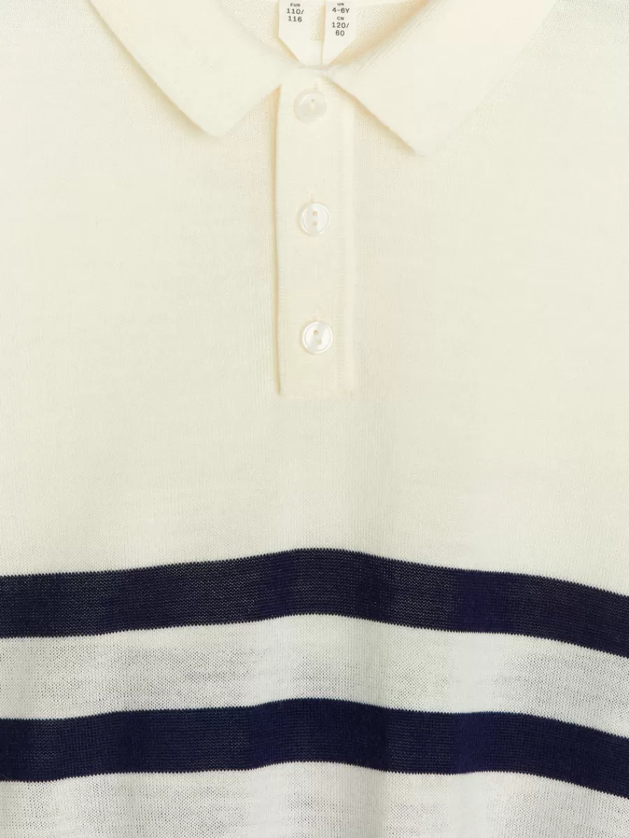 Maille | Maille-ARKET Pull polo Blanc cassé/Bleu