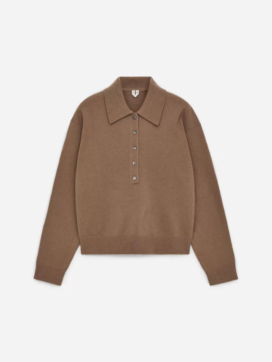 Mailles Et Cardigans-ARKET Pull polo en laine Marron
