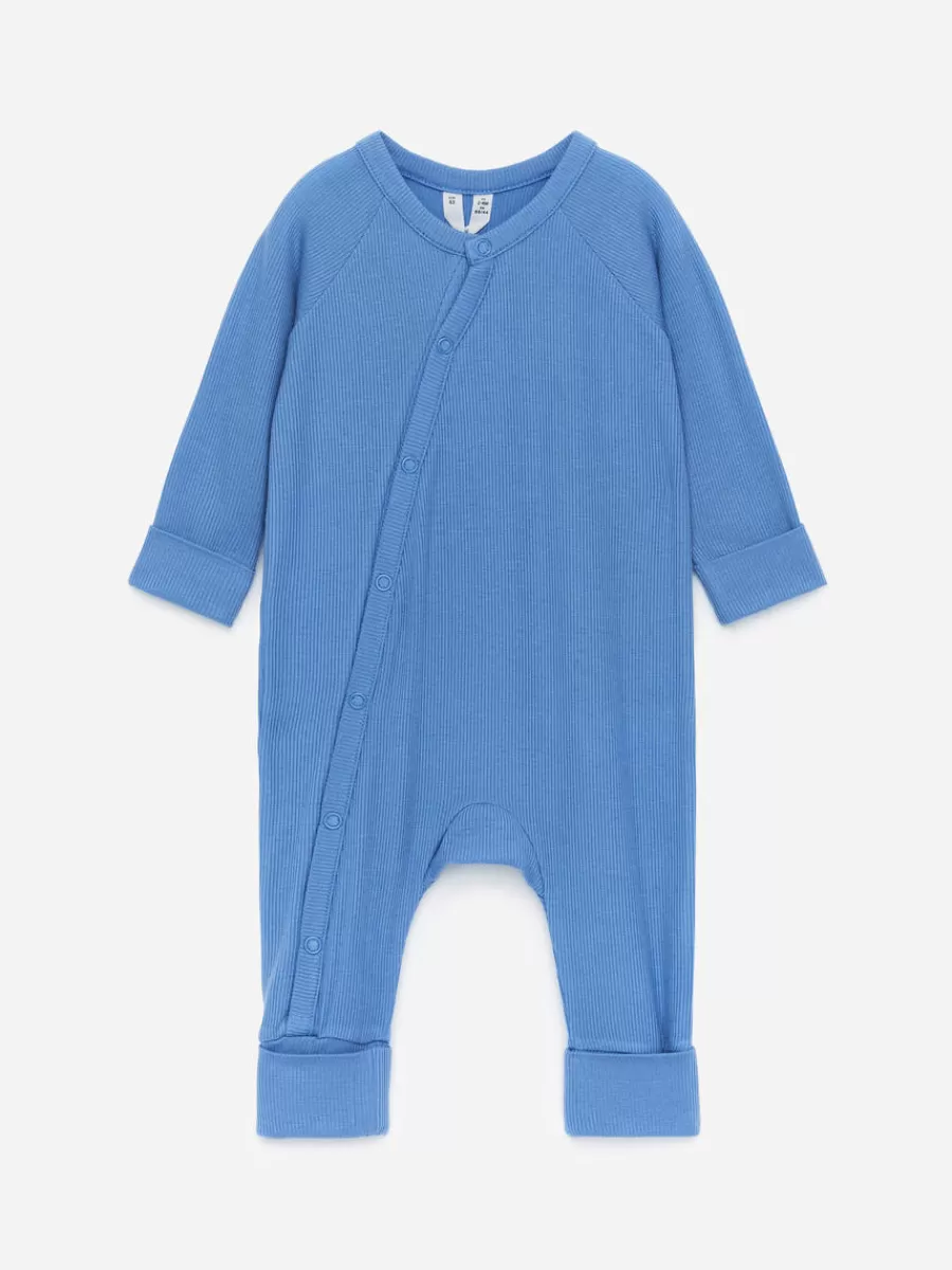 Pyjamas-ARKET Pyjama côtelé lisse pour nouveau-né Bleu