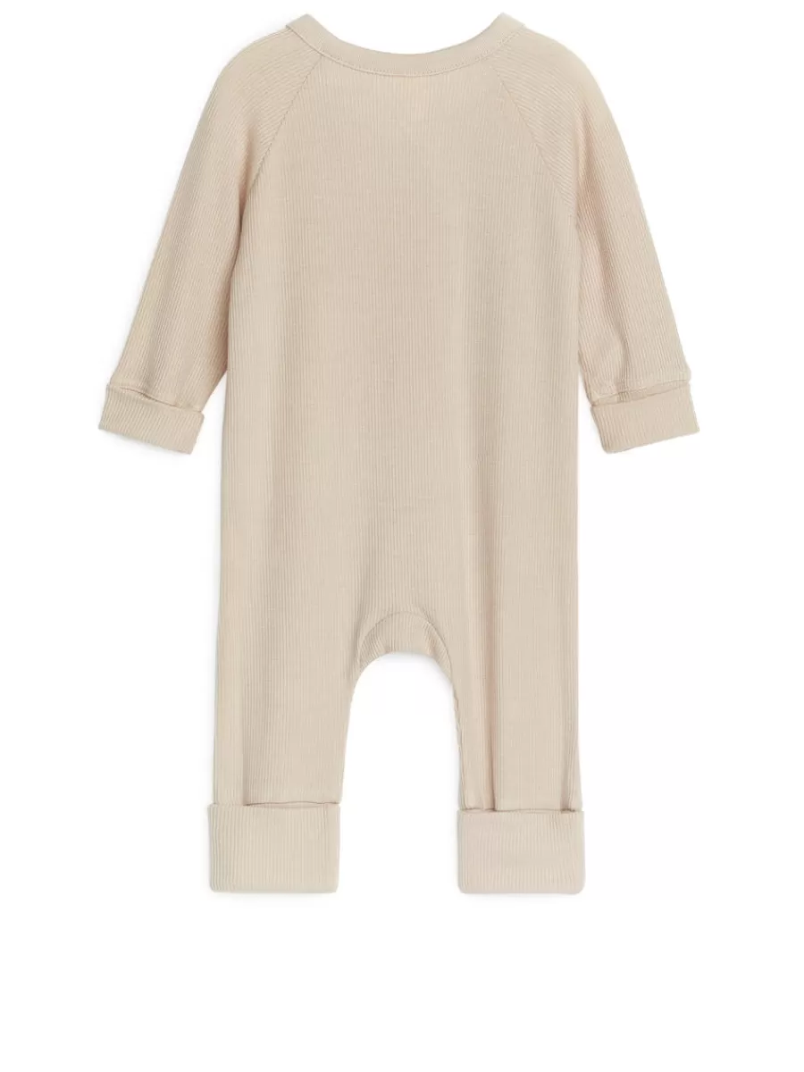 Pyjamas-ARKET Pyjama côtelé lisse pour nouveau-né Beige