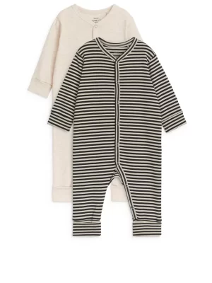 Pyjamas-ARKET Pyjamas tout-en-un, lot de 2 Blanc/Avoine
