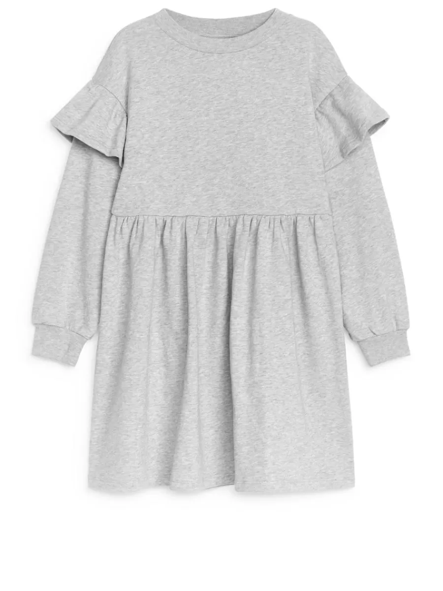 Robes | Robes-ARKET Robe en jersey à volants Gris chiné