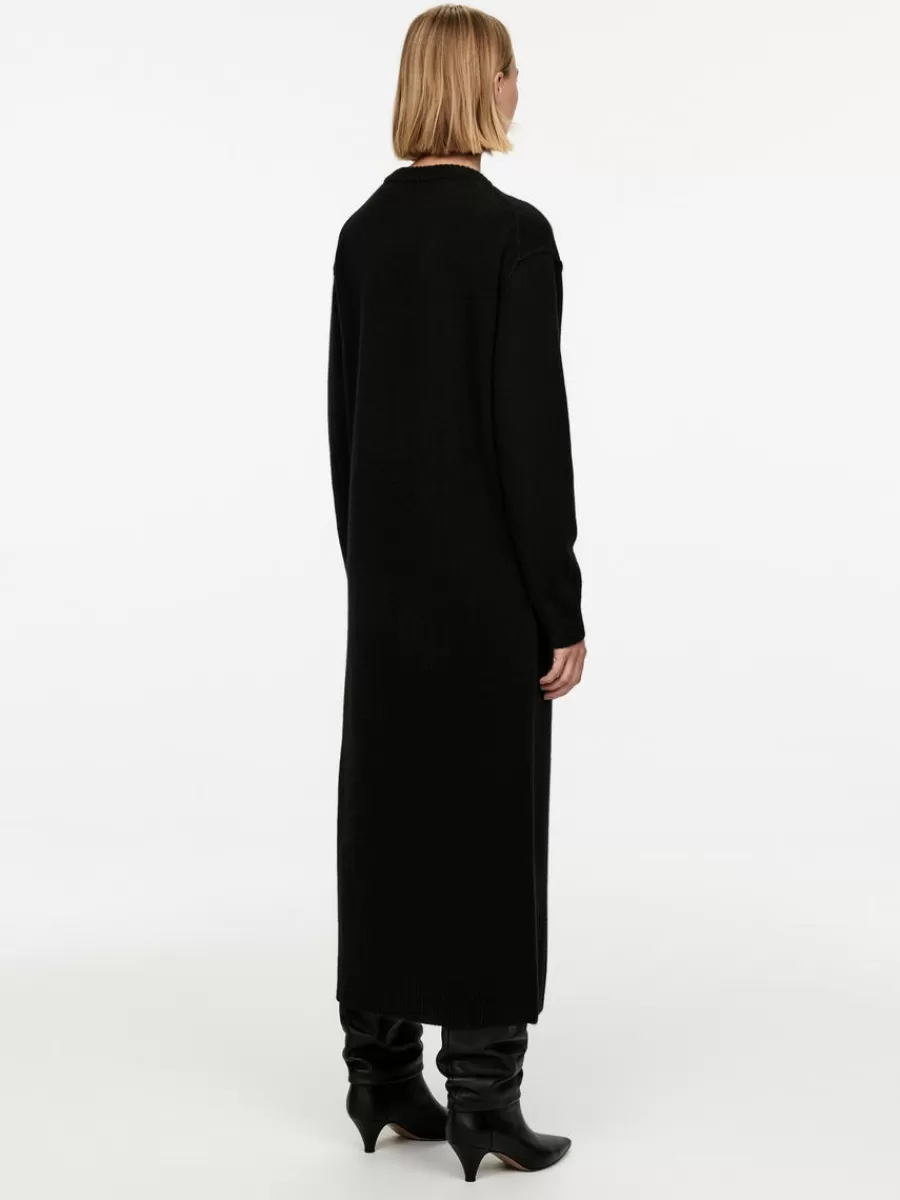 Robes | Mailles Et Cardigans-ARKET Robe en laine à col en V Noir