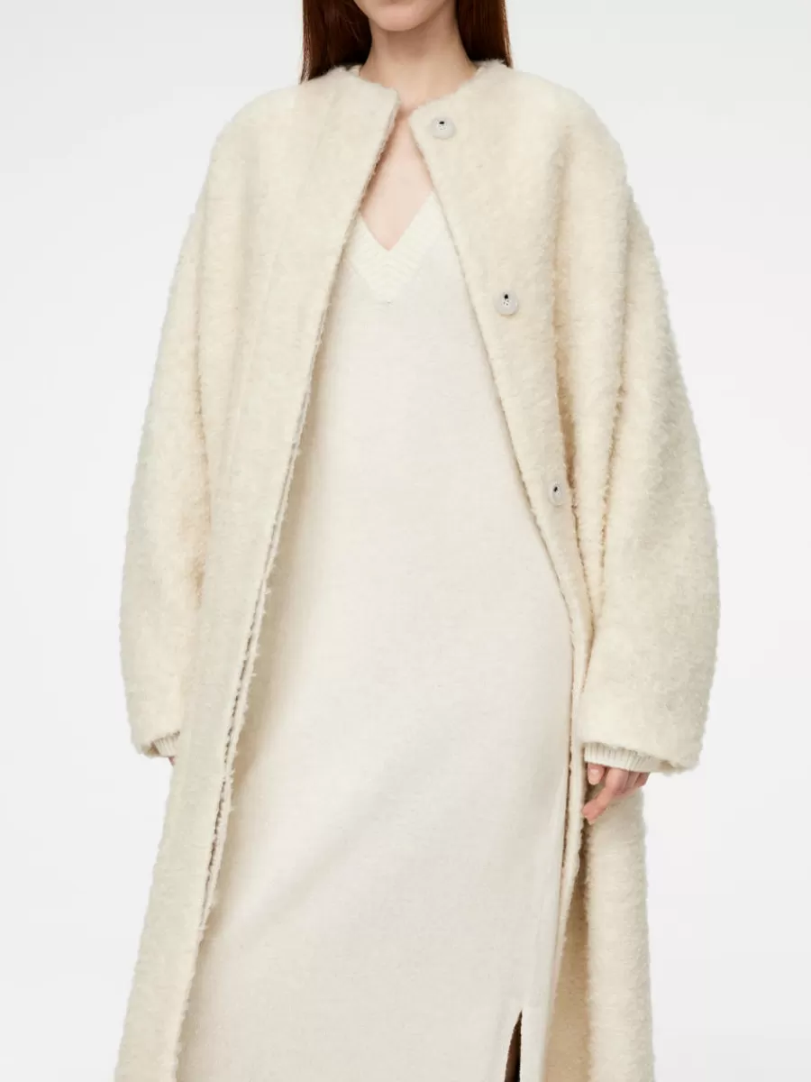 Robes | Mailles Et Cardigans-ARKET Robe en laine à col en V Blanc cassé