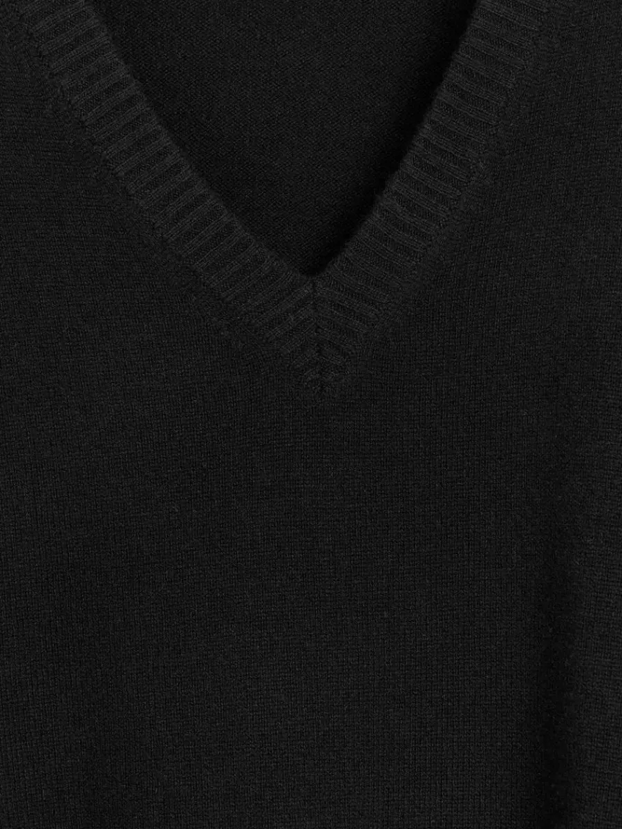 Robes | Mailles Et Cardigans-ARKET Robe en laine à col en V Noir
