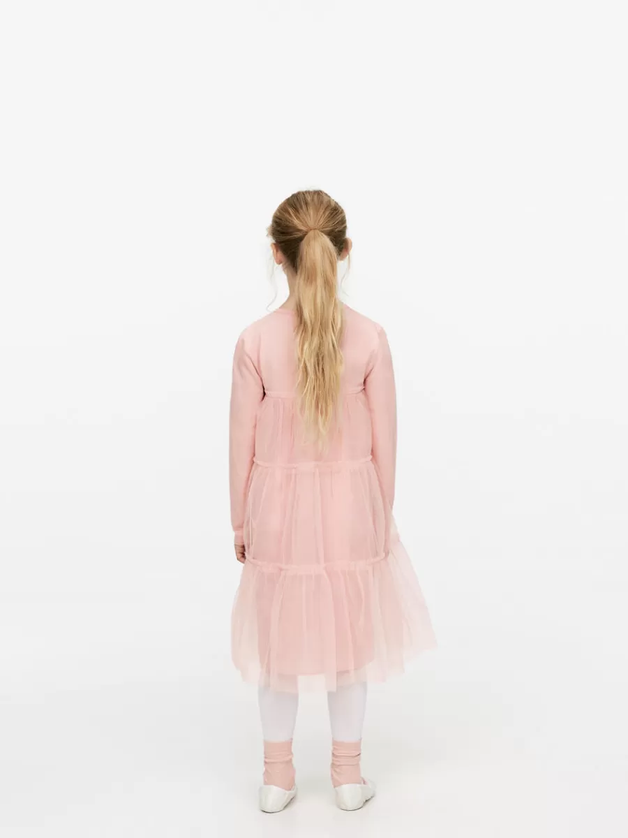 Robes | Robes-ARKET Robe en tulle à manches longues Rose