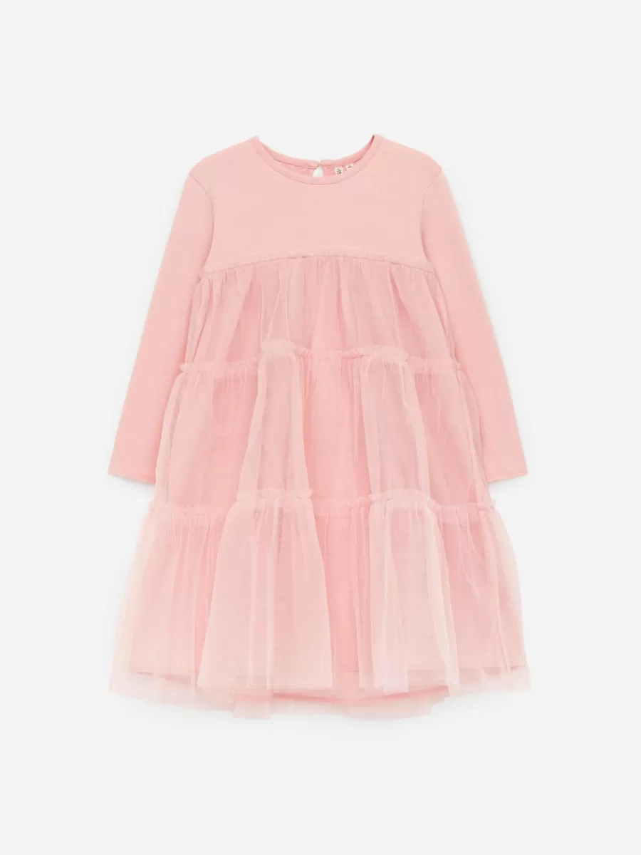 Robes | Robes-ARKET Robe en tulle à manches longues Rose