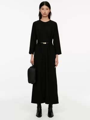 Robes-ARKET Robe longue en laine Noir