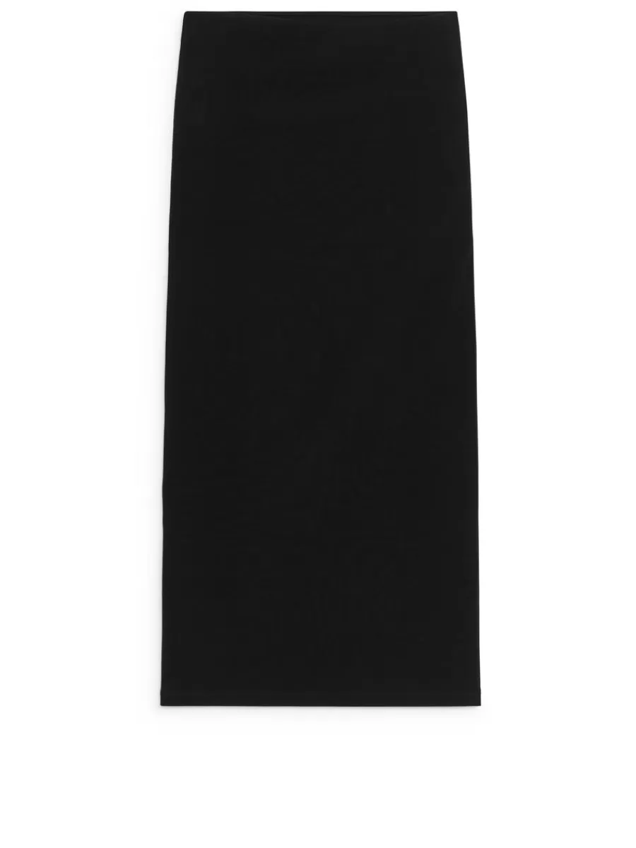 Robes-ARKET Robe tube côtelée Noir