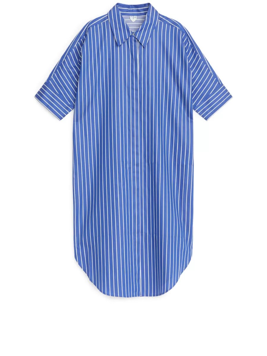 Robes-ARKET Robe-chemise en coton Bleu/Blanc