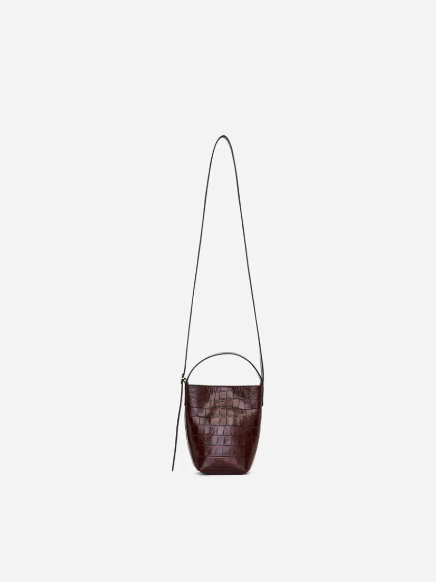Tous Les Sacs-ARKET Sac en cuir à bandoulière Rouge foncé