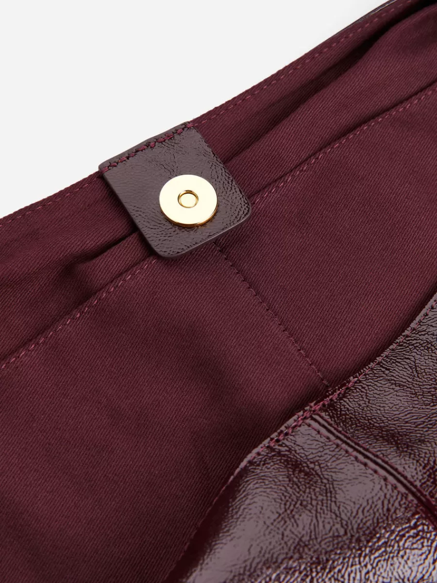 Tous Les Sacs-ARKET Sac en cuir brillant Bordeaux