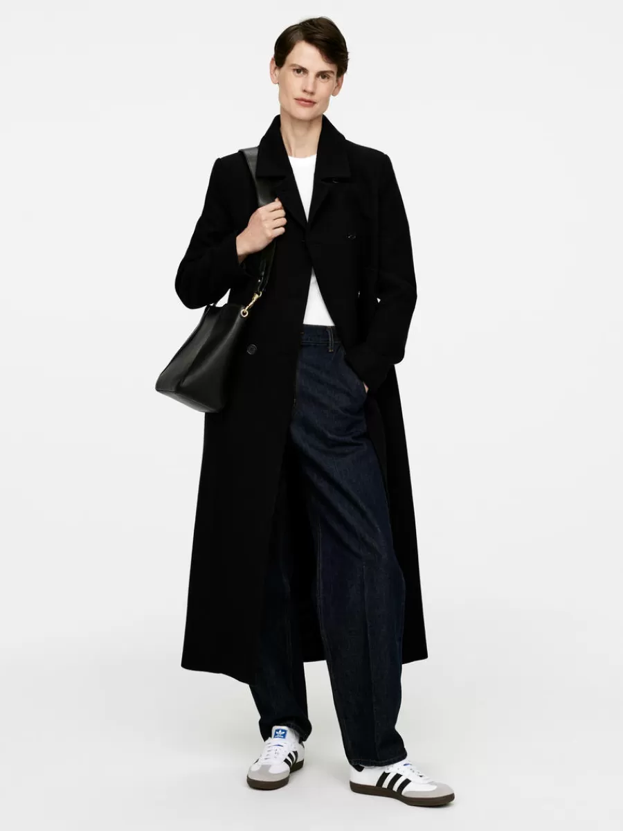 Tous Les Sacs-ARKET Sac en cuir de taille moyenne Noir