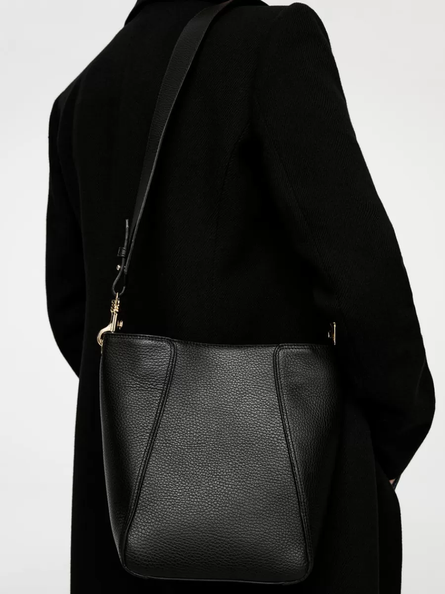 Tous Les Sacs-ARKET Sac en cuir de taille moyenne Noir