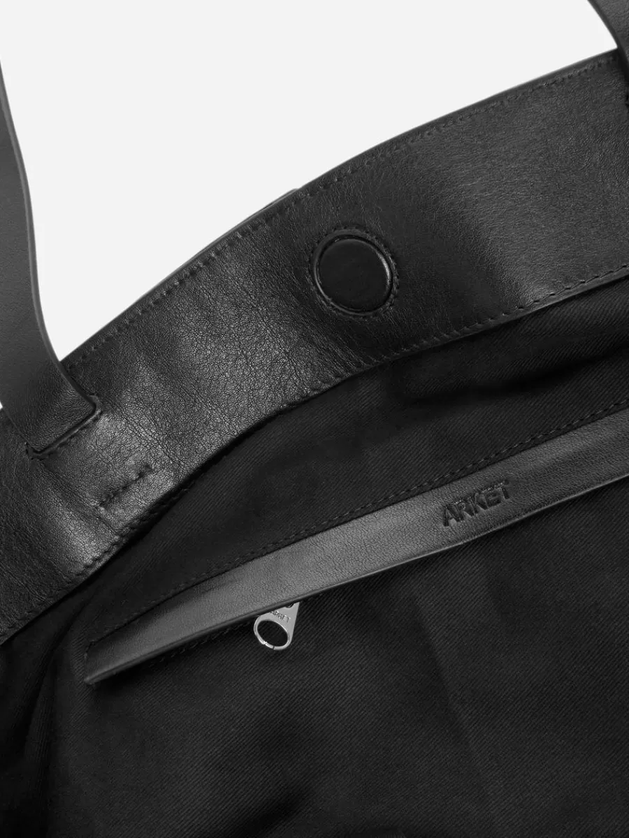 Tous Les Sacs-ARKET Sac fourre-tout en cuir Noir