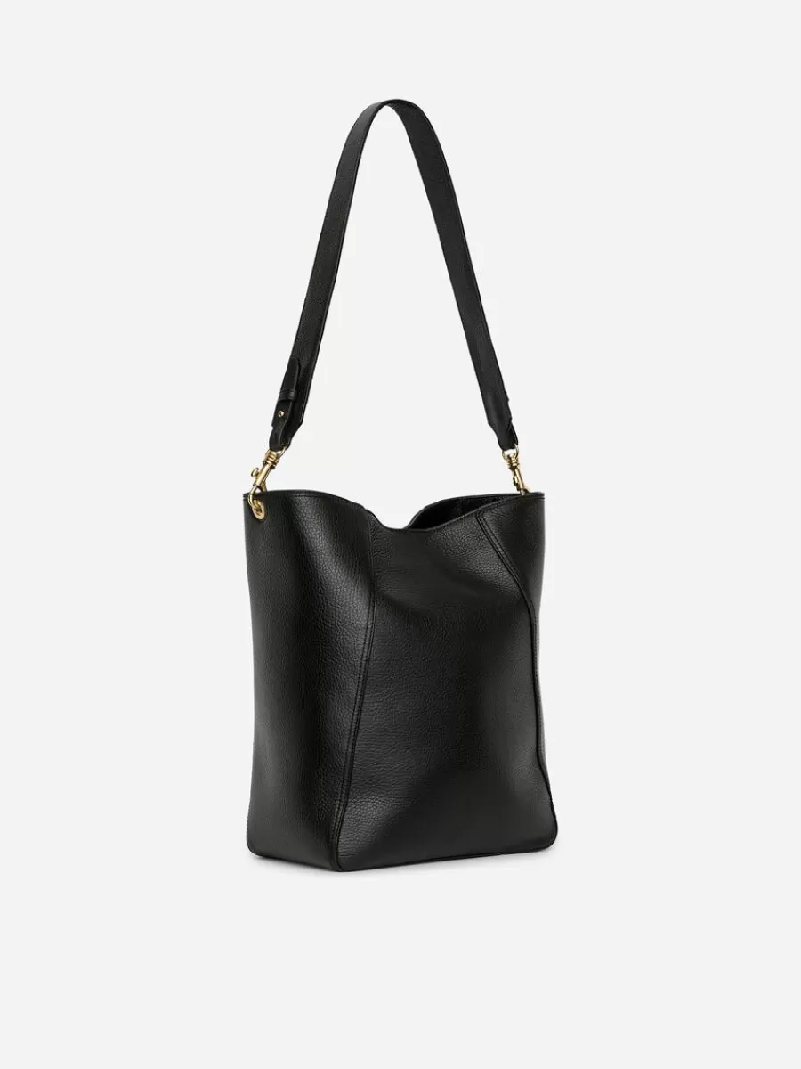 Tous Les Sacs-ARKET Sac seau en cuir Noir