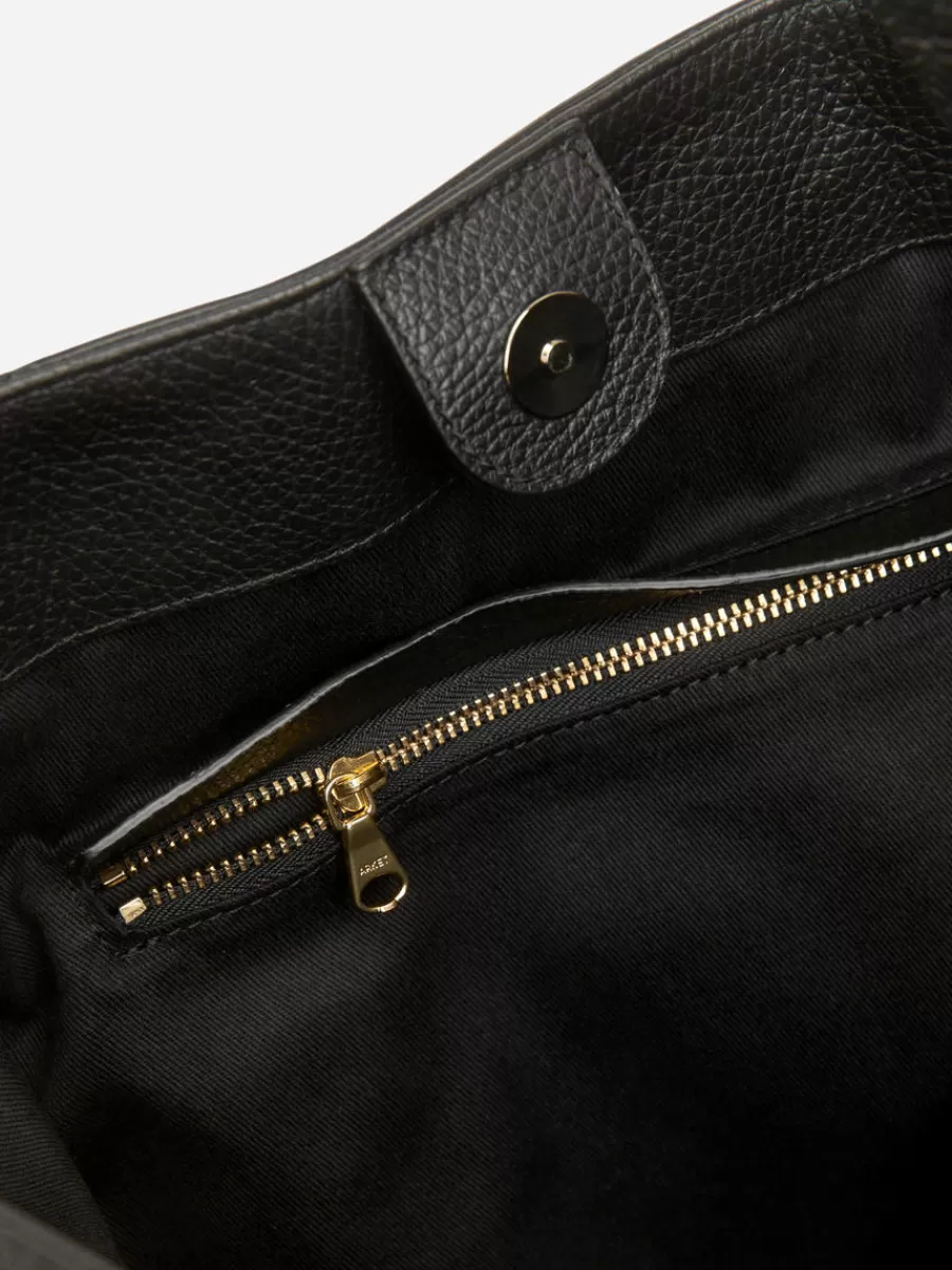 Tous Les Sacs-ARKET Sac seau en cuir Noir