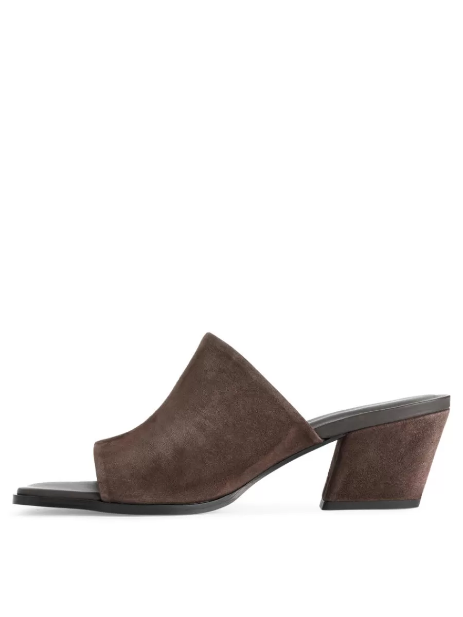 Toutes Les Chaussures-ARKET Sandales en daim à talon moyen Marron