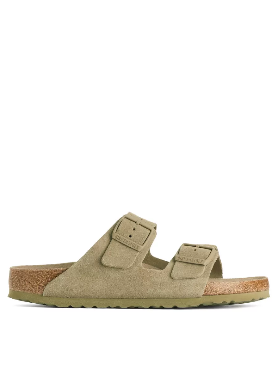 Toutes Les Chaussures | Maillots De Bain-ARKET Sandales en daim Birkenstock Arizona Faded Khaki