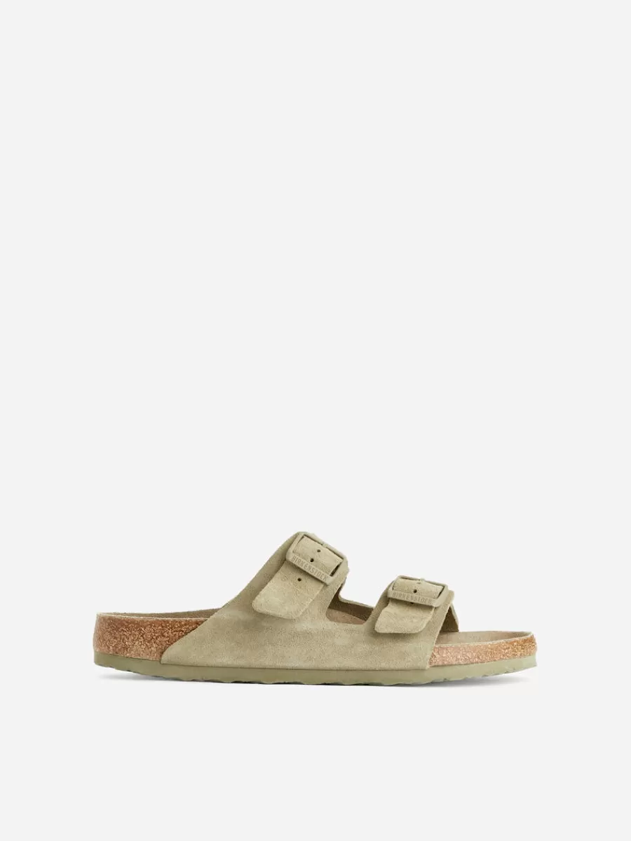 Toutes Les Chaussures | Maillots De Bain-ARKET Sandales en daim Birkenstock Arizona Faded Khaki