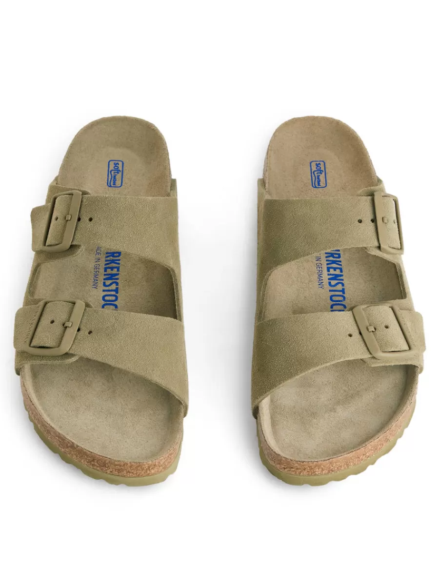 Toutes Les Chaussures | Maillots De Bain-ARKET Sandales en daim Birkenstock Arizona Faded Khaki