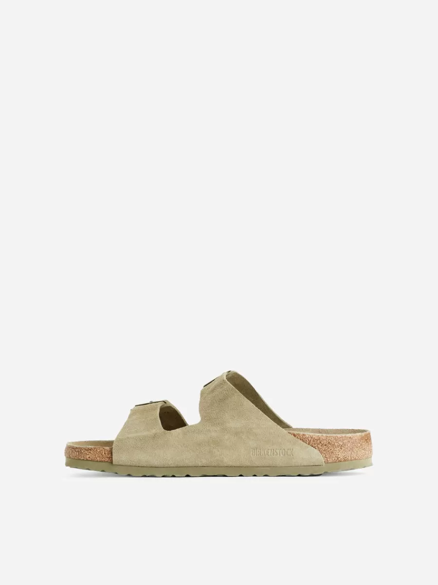 Toutes Les Chaussures | Maillots De Bain-ARKET Sandales en daim Birkenstock Arizona Faded Khaki