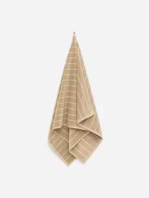 Tous Les Textiles | Serviettes-ARKET Serviette de bain 70 x 140 cm Beige/Blanc
