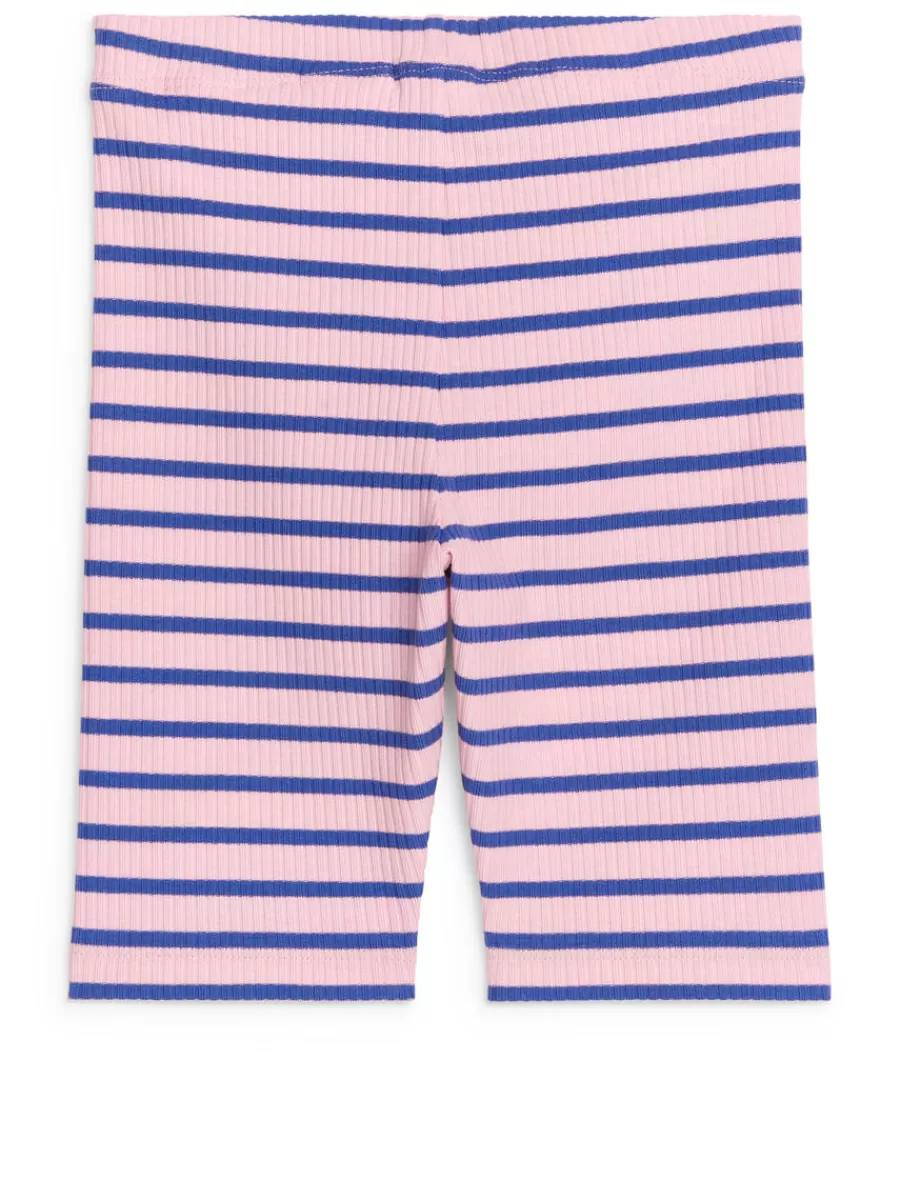 Pantalons | Pantalons Et Shorts-ARKET Short cycliste en jersey côtelé Rose/Bleu