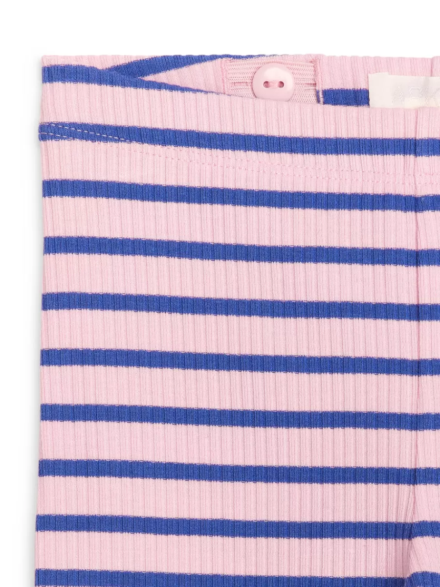 Pantalons | Pantalons Et Shorts-ARKET Short cycliste en jersey côtelé Rose/Bleu