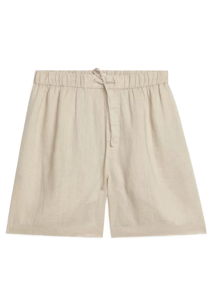 Tenues Décontractées-ARKET Short en lin Beige