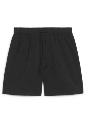 Tenues Décontractées-ARKET Short en seersucker Noir