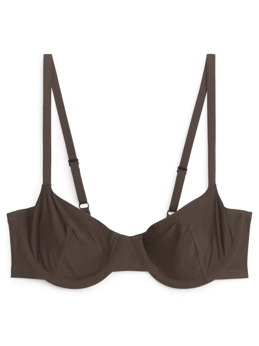 Sous-Vêtements-ARKET Soutien-gorge balconnet Marron