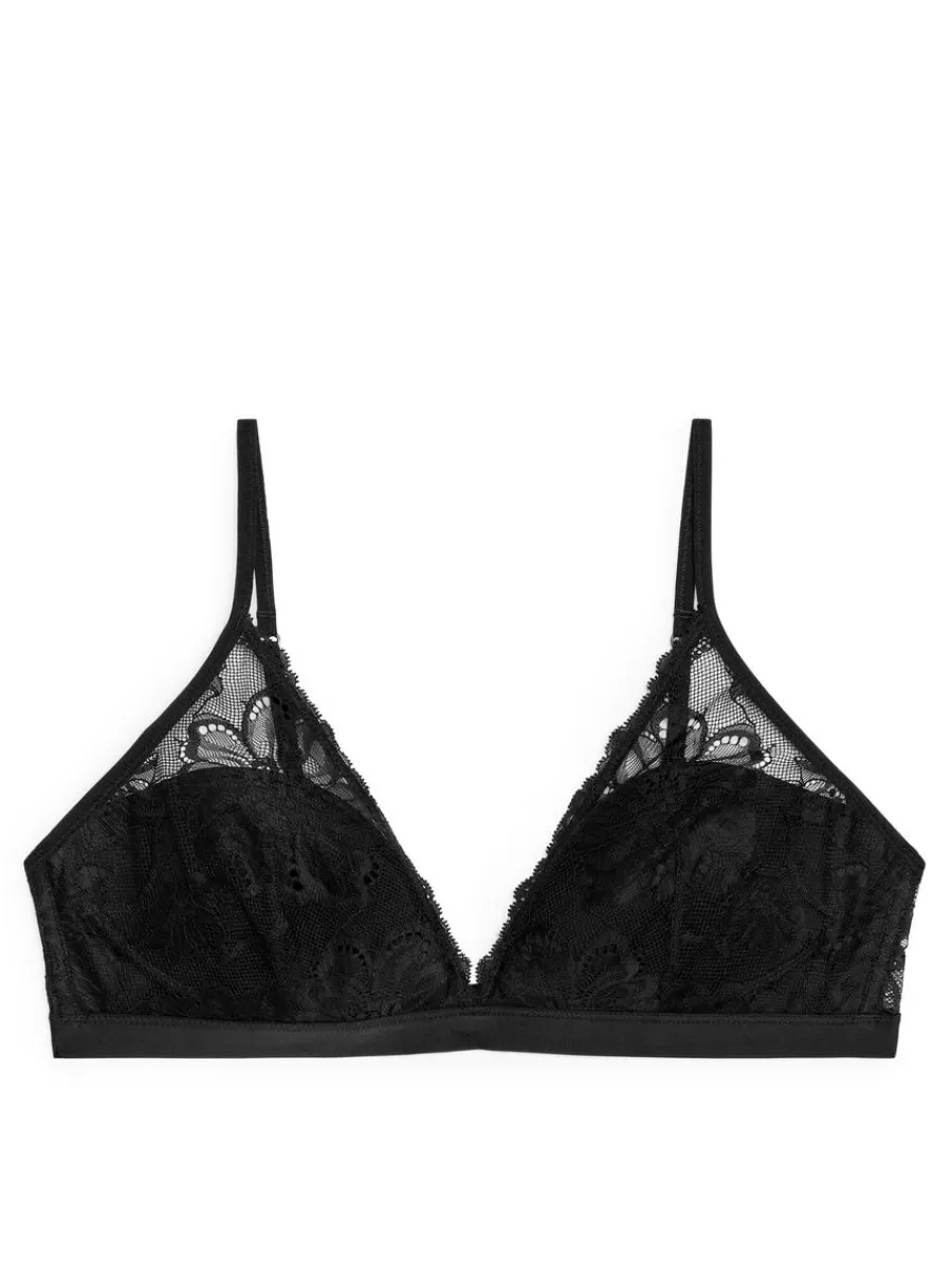 Sous-Vêtements-ARKET Soutien-gorge en dentelle rembourré Noir