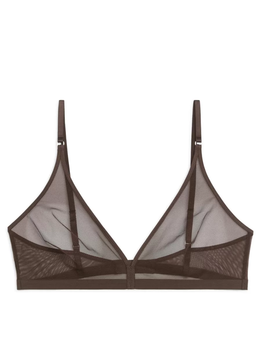 Sous-Vêtements-ARKET Soutien-gorge en maille douce Marron