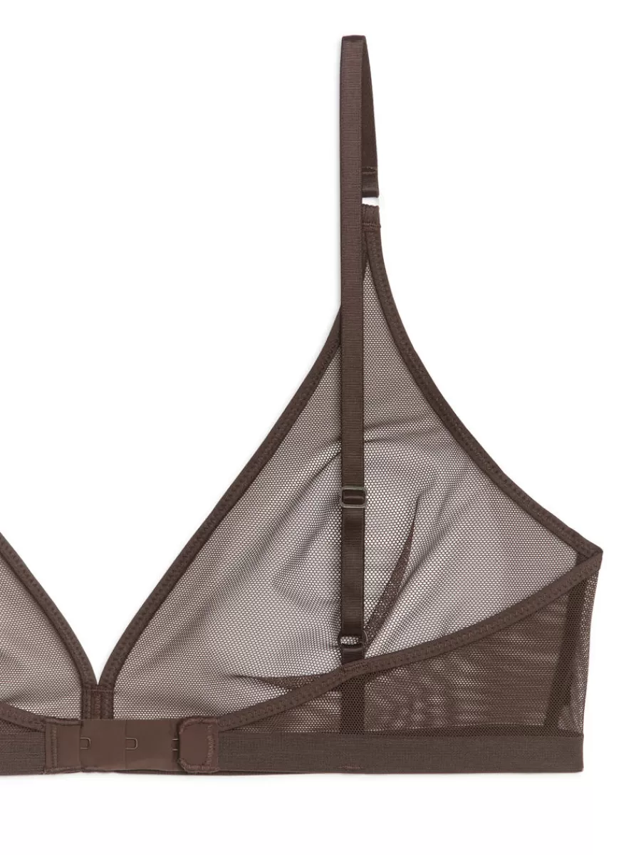 Sous-Vêtements-ARKET Soutien-gorge en maille douce Marron