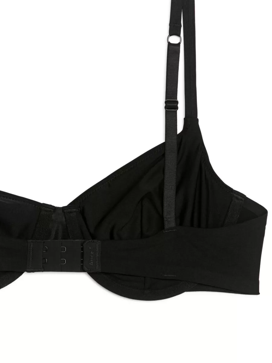 Sous-Vêtements-ARKET Soutien-gorge en microfibre à armatures Noir