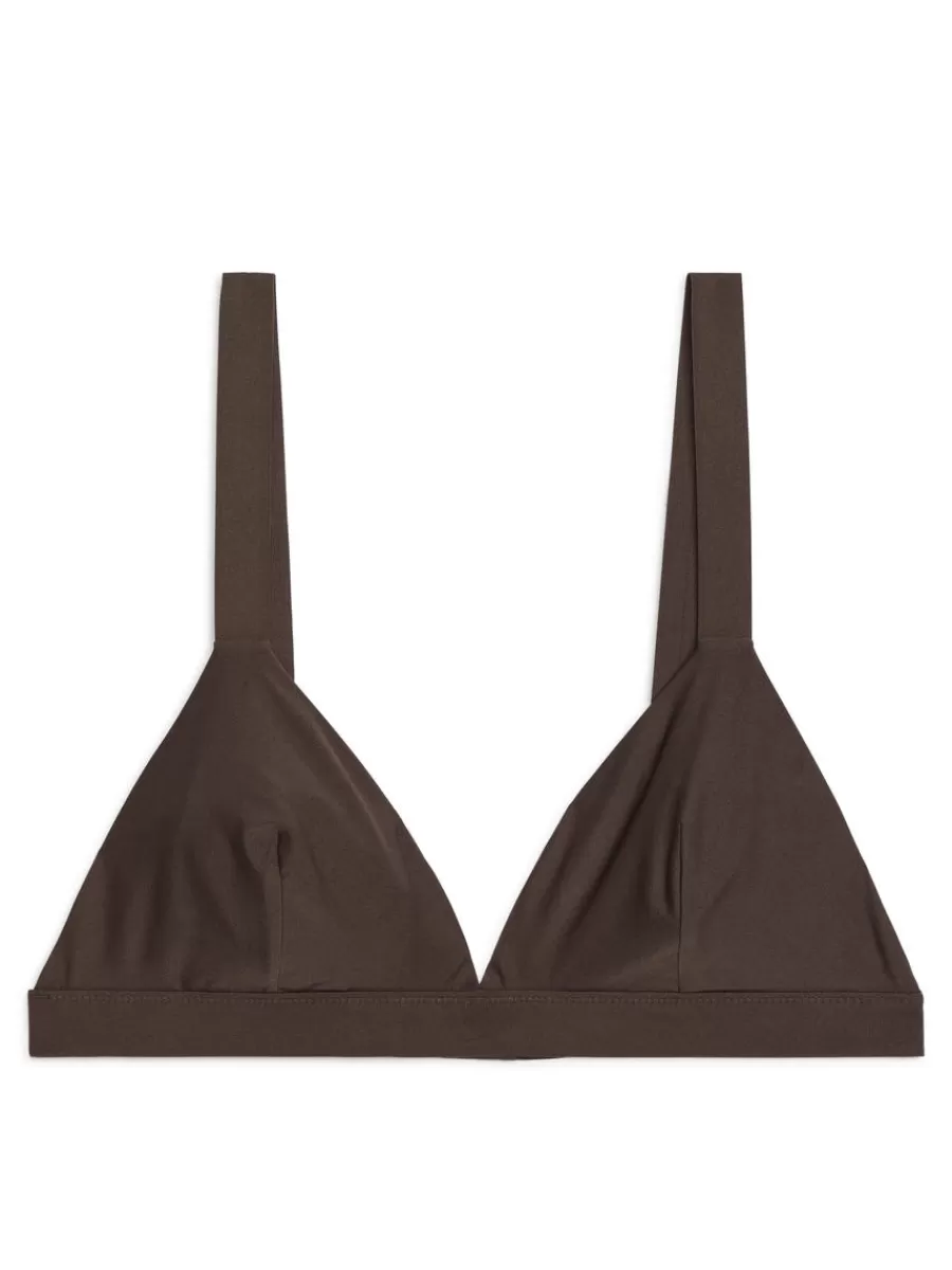 Sous-Vêtements-ARKET Soutien-gorge triangle souple Marron foncé