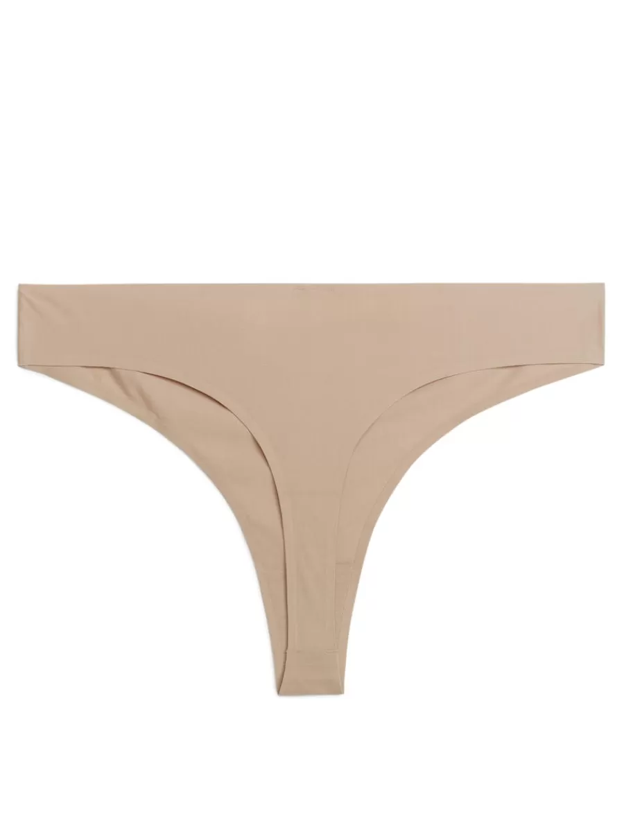 Sous-Vêtements-ARKET String sans couture Beige