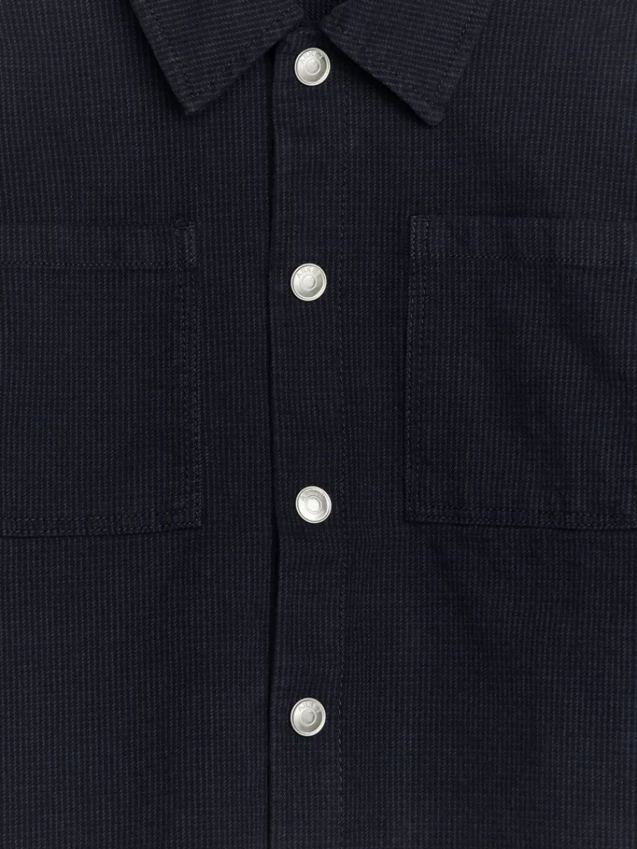 Hauts | Chemises-ARKET Surchemise à rayures hickory Bleu foncé/Rayures bleues