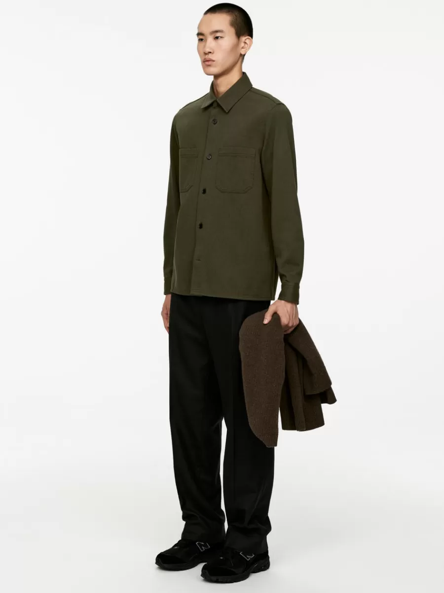 Chemises-ARKET Surchemise en sergé de coton Vert