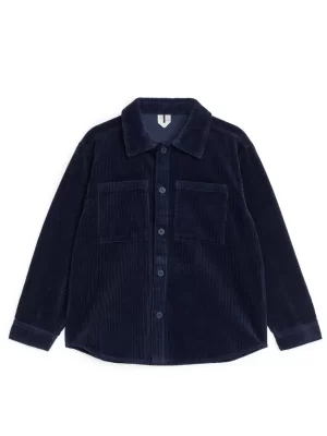 Hauts | Chemises-ARKET Surchemise en velours côtelé Bleu foncé