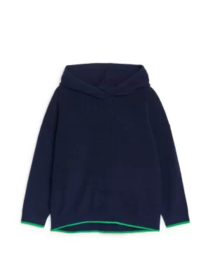 Maille | Maille-ARKET Sweat à capuche en maille contrastée Bleu foncé