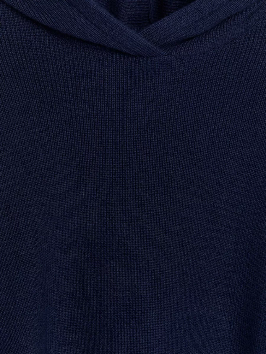 Maille | Maille-ARKET Sweat à capuche en maille contrastée Bleu foncé