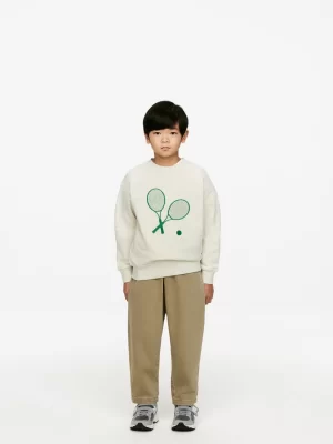 Hauts | Hauts-ARKET Sweat brodé Blanc cassé/vert